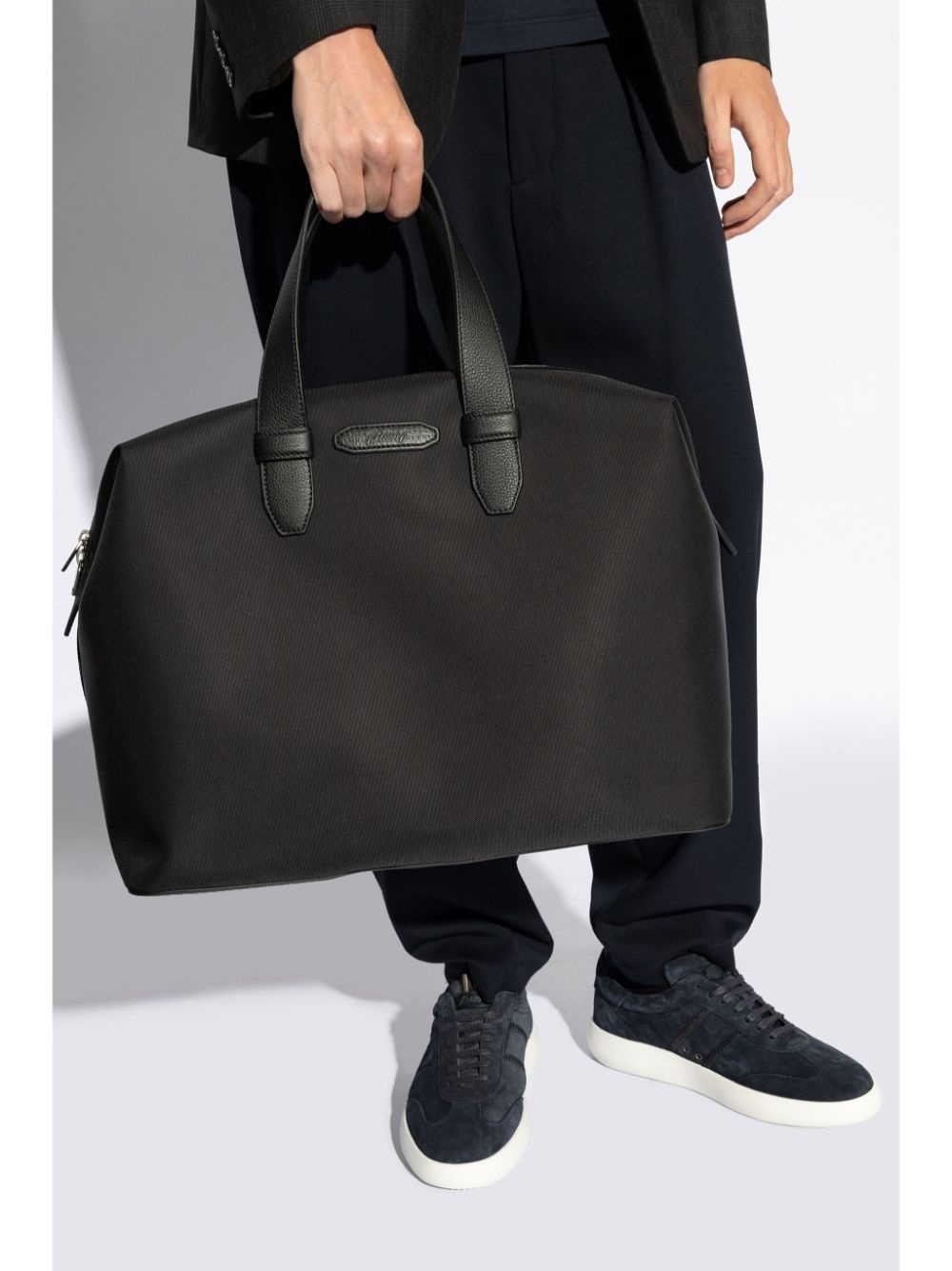 holdall with logo patch - 2