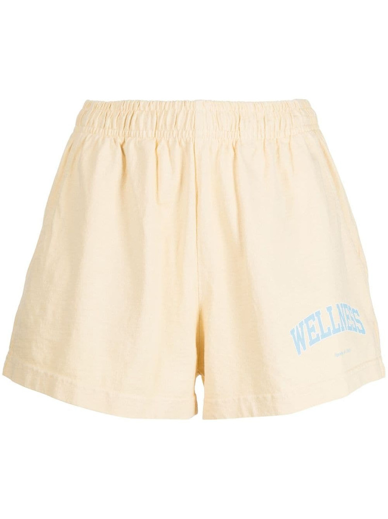 Wellness-print cotton shorts 1