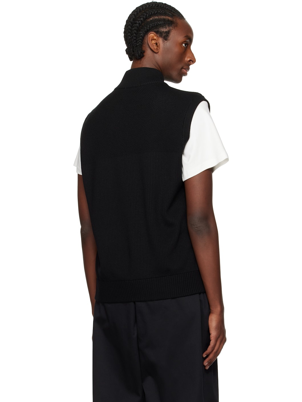 Black 'Black Label' HyBridge Knit Down Vest - 3