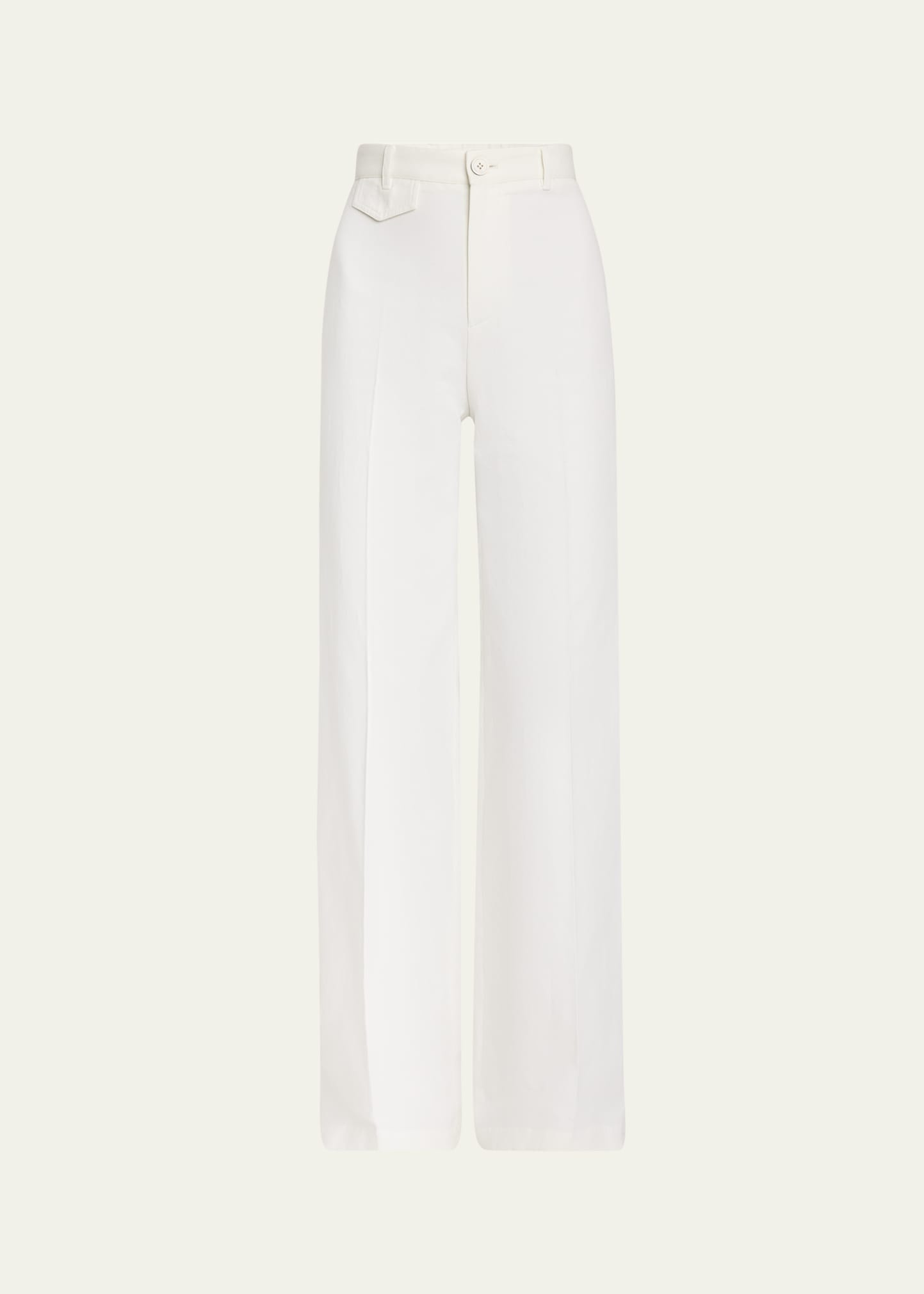 High-Rise Wide-Leg Cotton Pants - 1