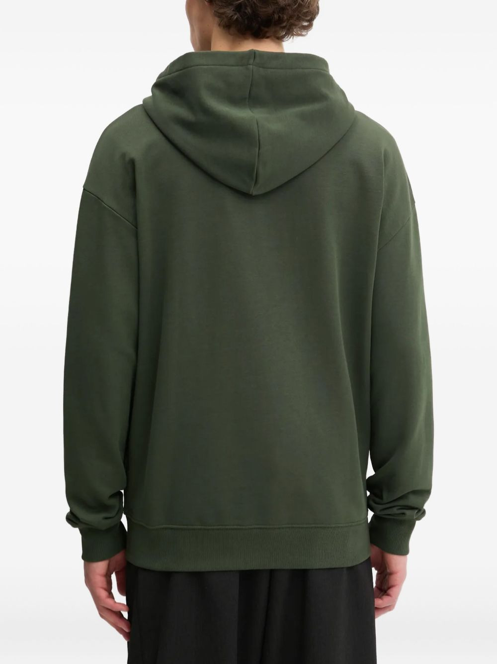 logo-embroidered zip-up hoodie - 3