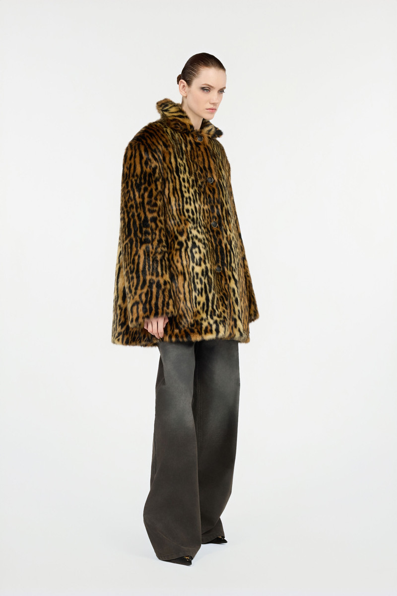 Roberto Cavalli Leopard Print Faux Fur Coat 3