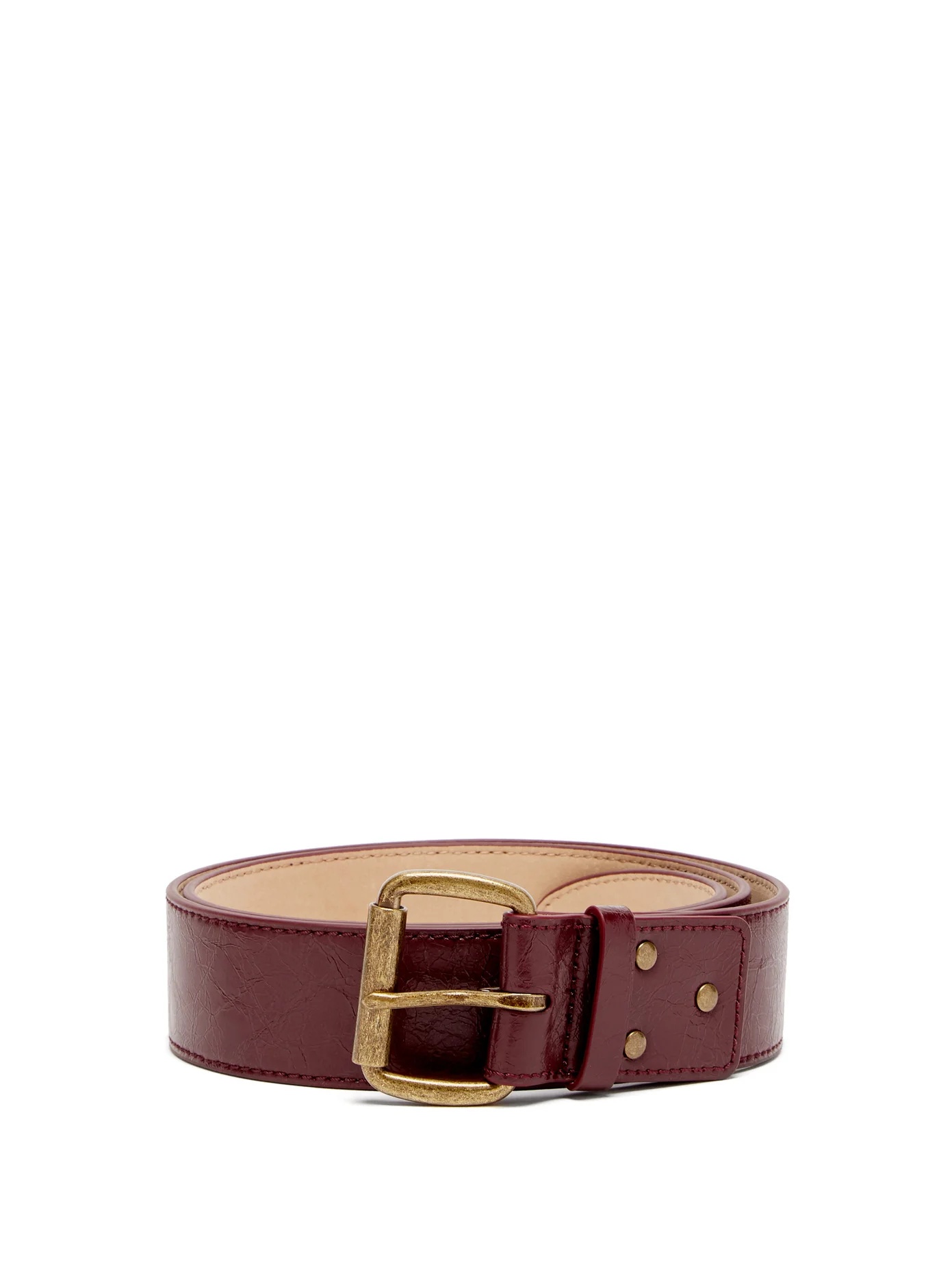 Logo-debossed leather belt - 1