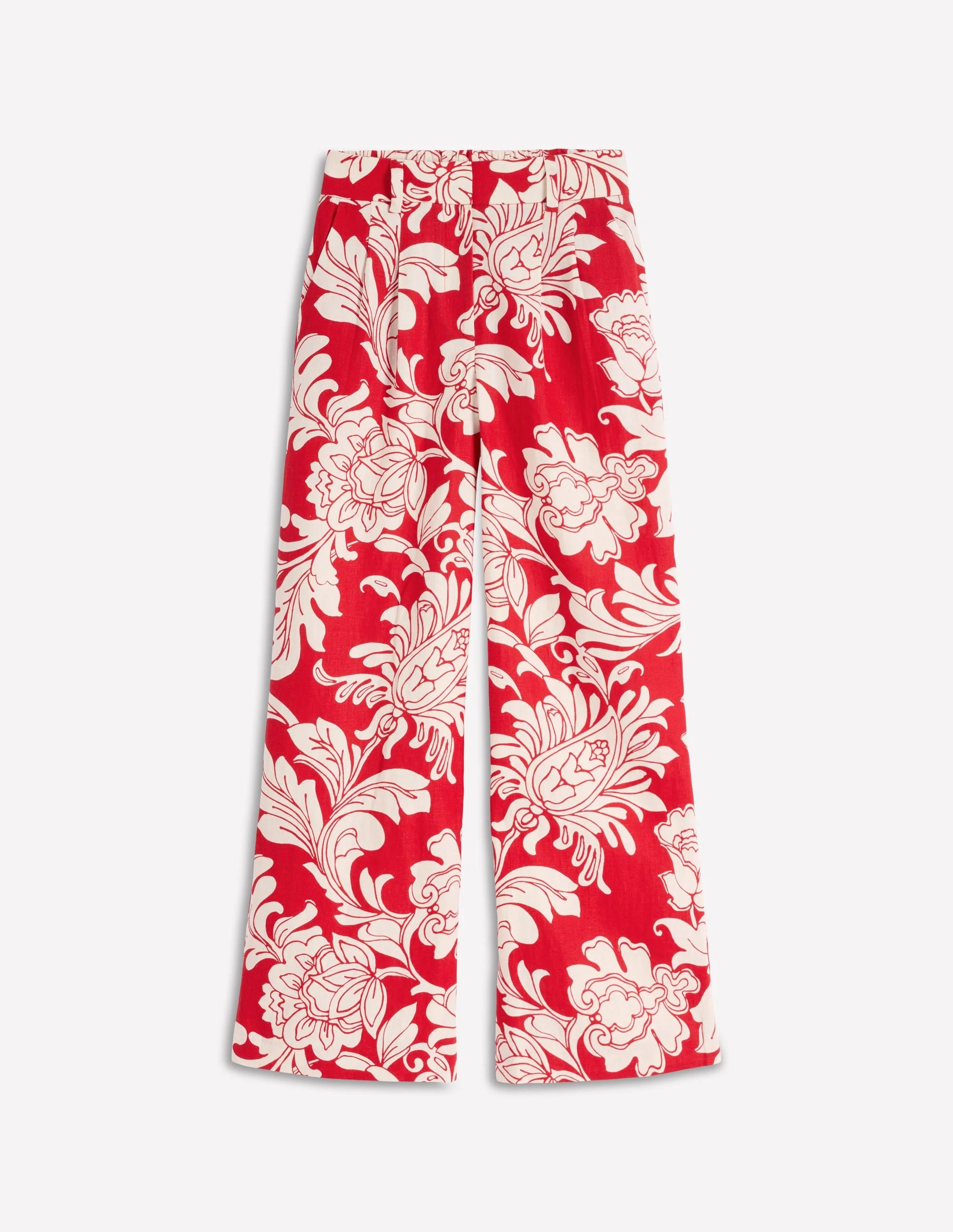 Kensington Linen Pants-Botanical Flourish - 1