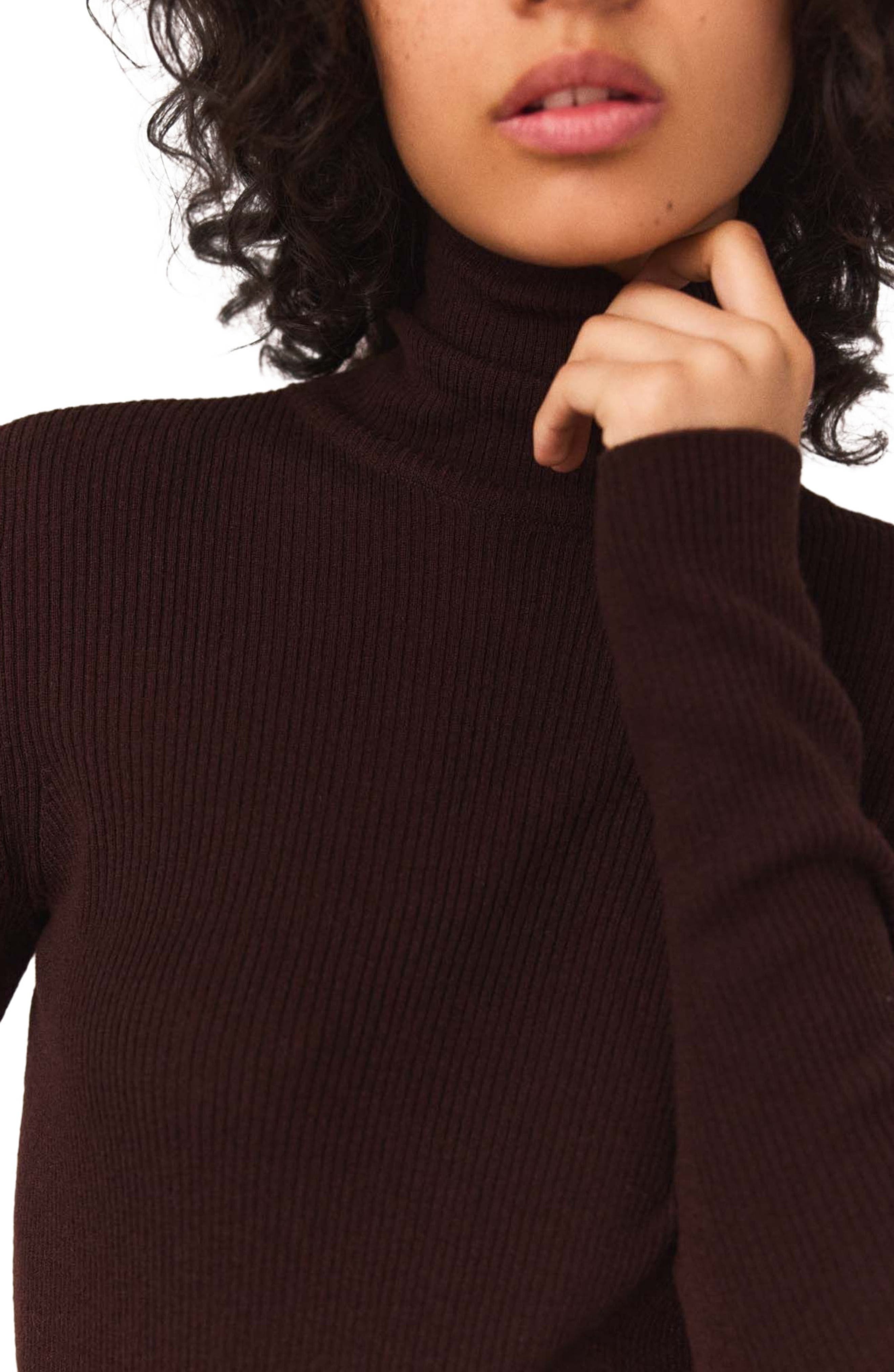 maje Wool and silk sweater in Brown at Nordstrom - 6
