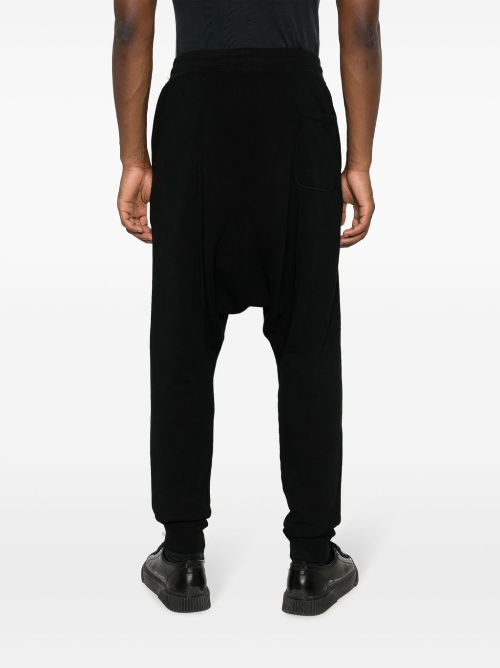 drawstring-waist drop-crotch trousers - 4