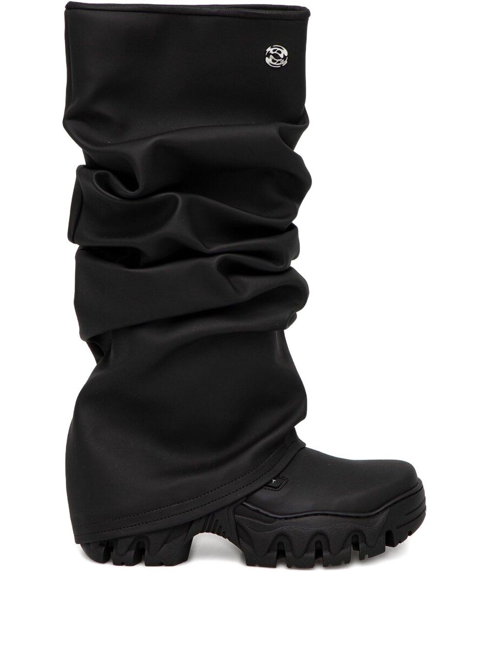 ruffled knee-high boots - 1