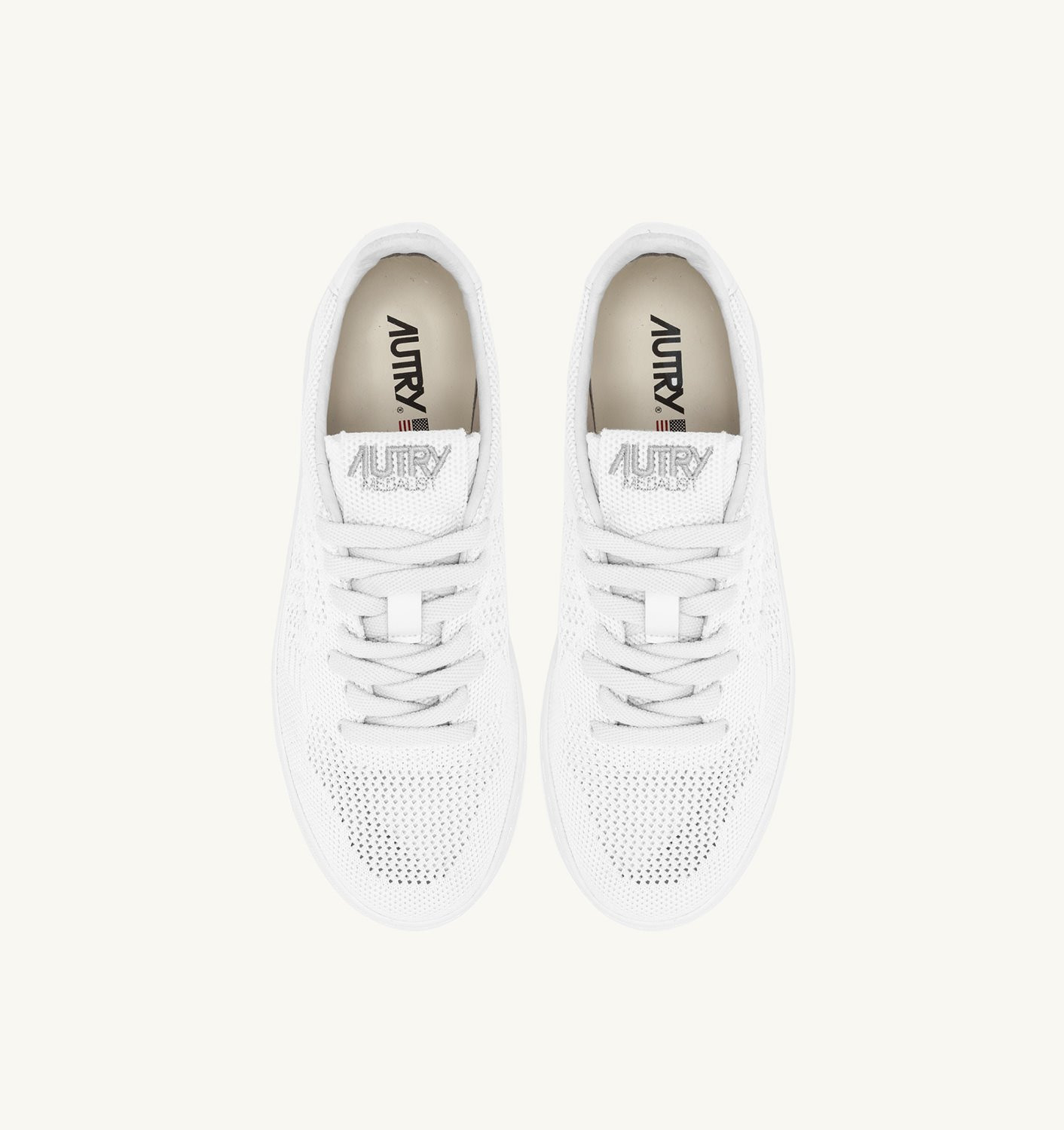 MEDALIST EASEKNIT LOW SNEAKERS IN WHITE FABRIC - 5