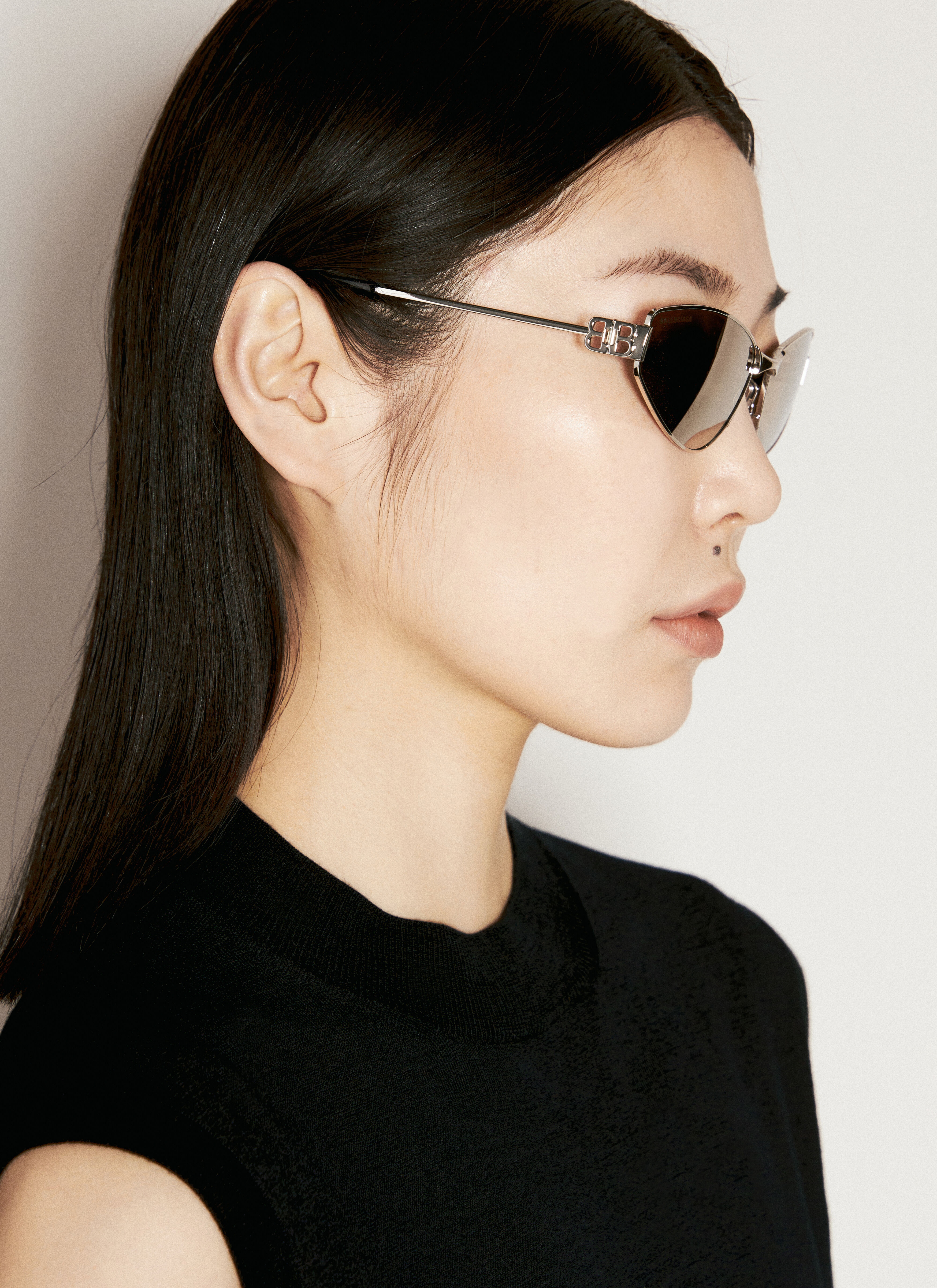 BALENCIAGA Mercury Oval Sunglasses | REVERSIBLE