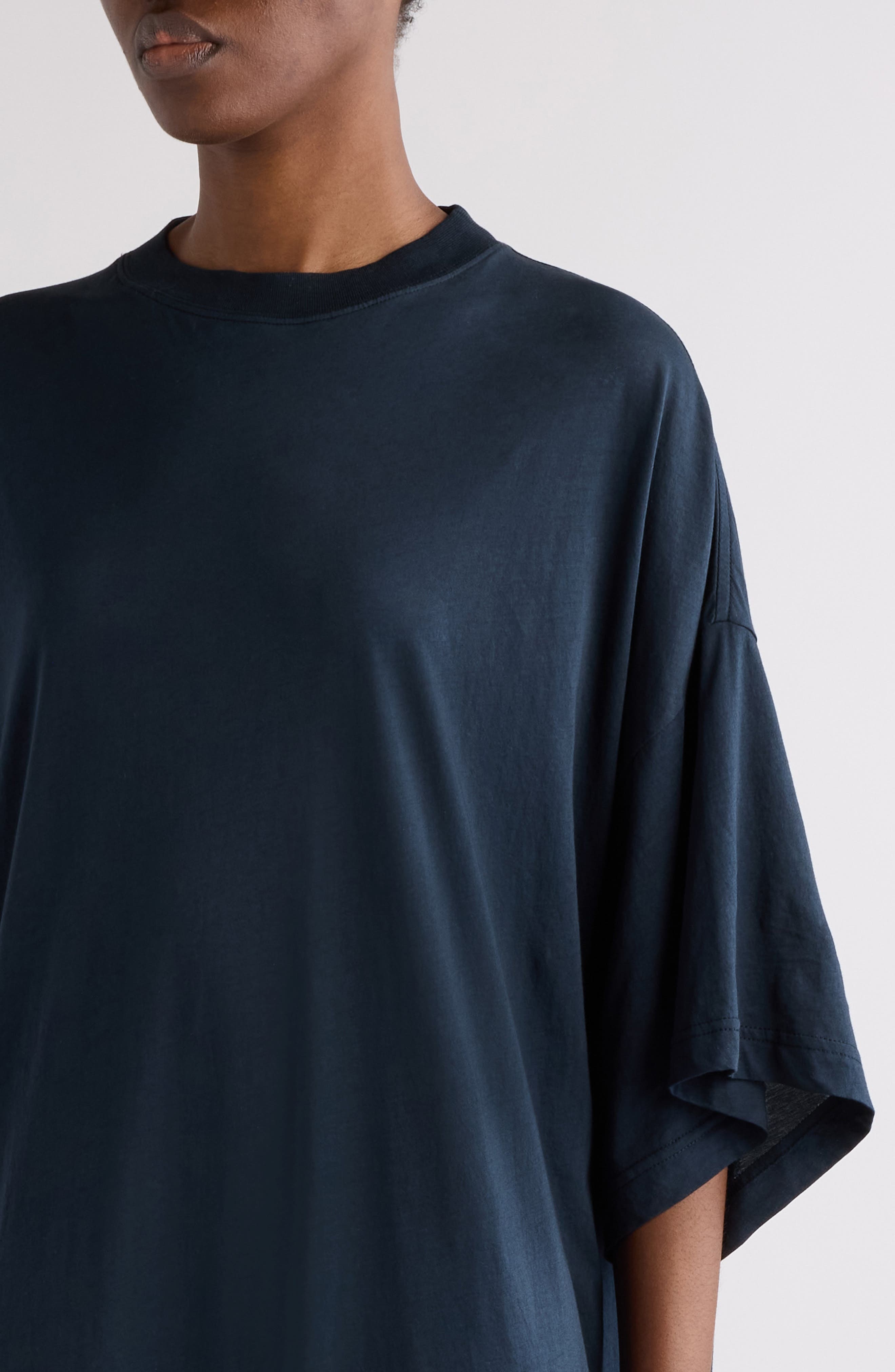 Balenciaga Cocoon T-Shirt Dress in 1083 Faded Black at Nordstrom - 4