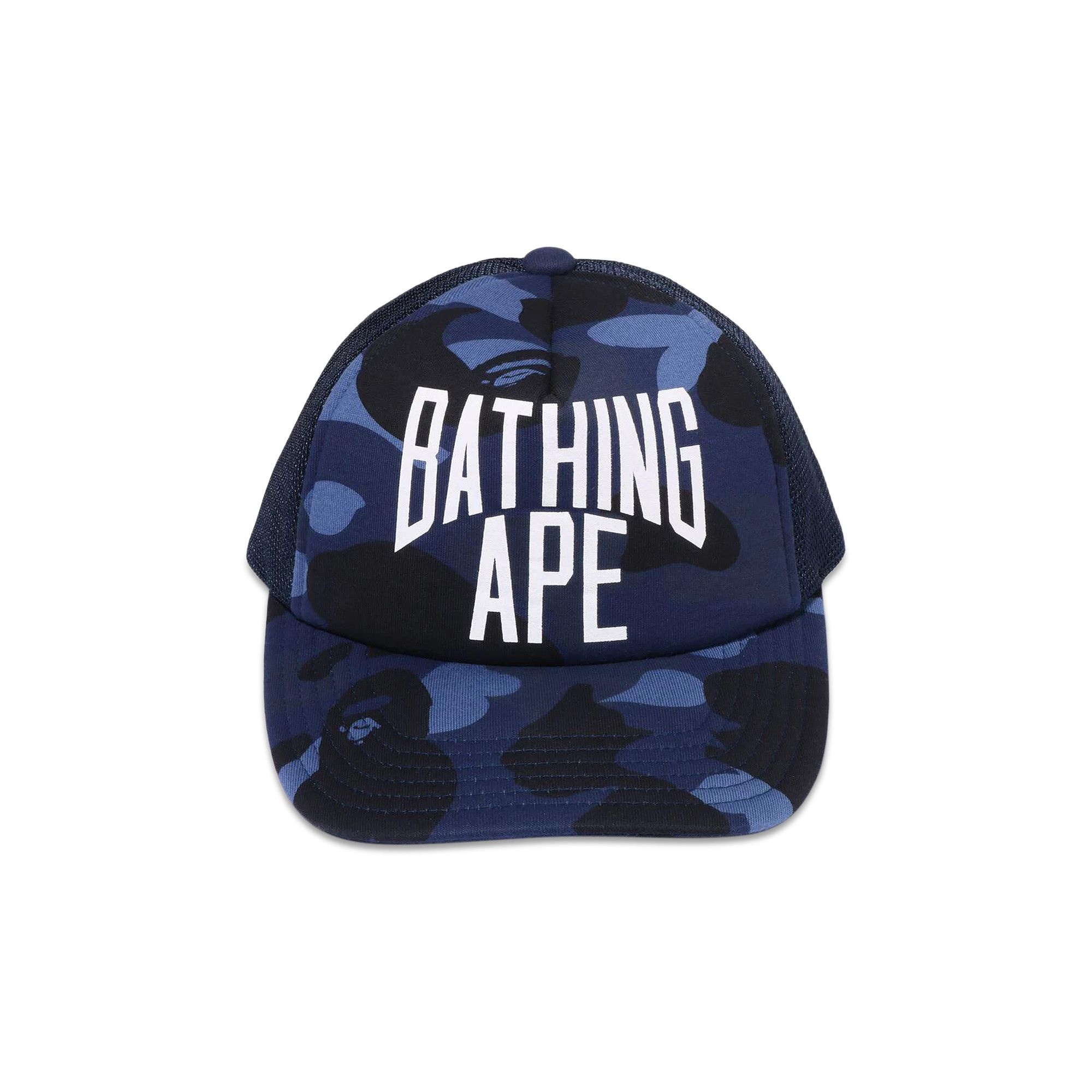 BAPE Color Camo Nyc Logo Mesh Cap 'Navy' - 1