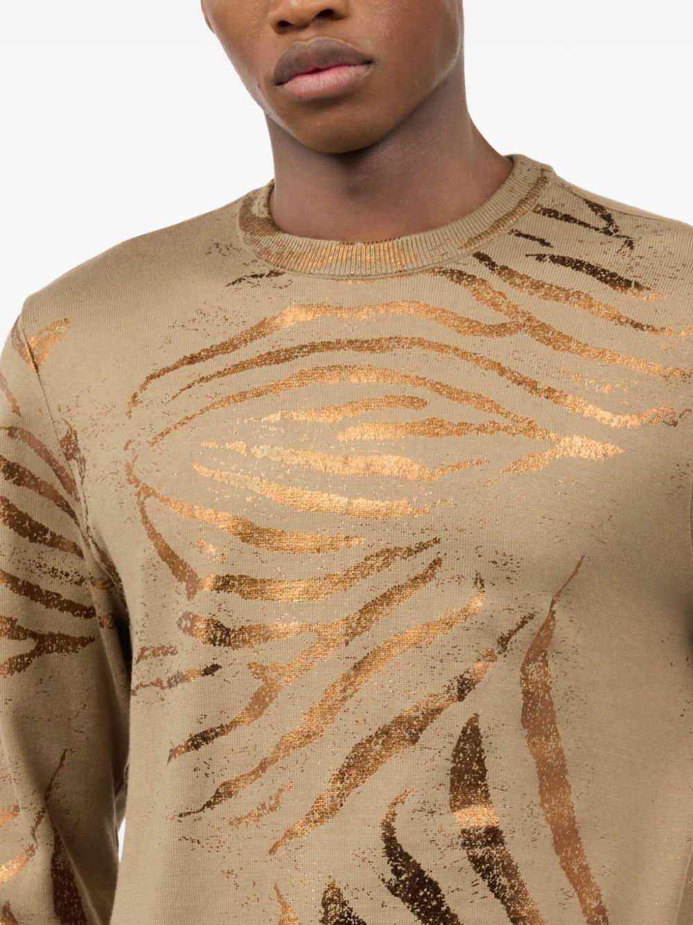 zebra-print sweatshirt - 5