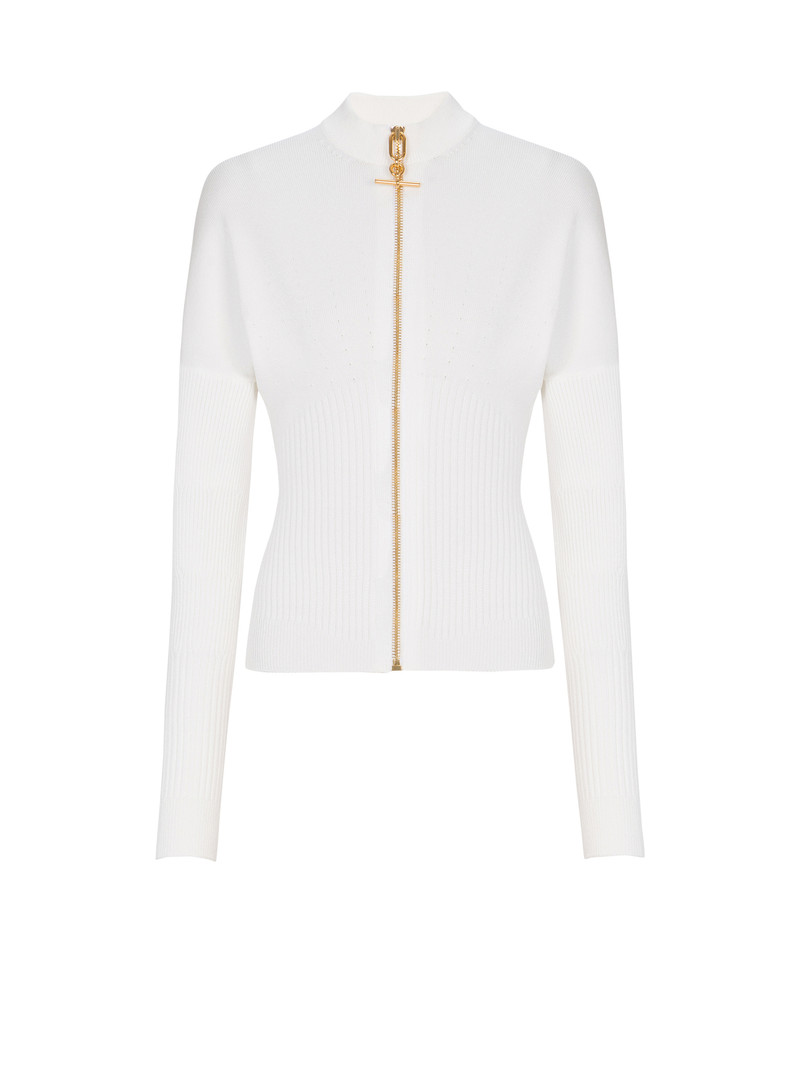 Zipped knit cardigan 1