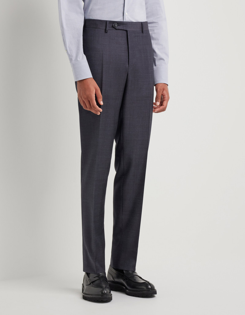 BLUE MODERN CUT PURE WOOL SUIT WITH SINGLE-BREASTED JACKET 6
