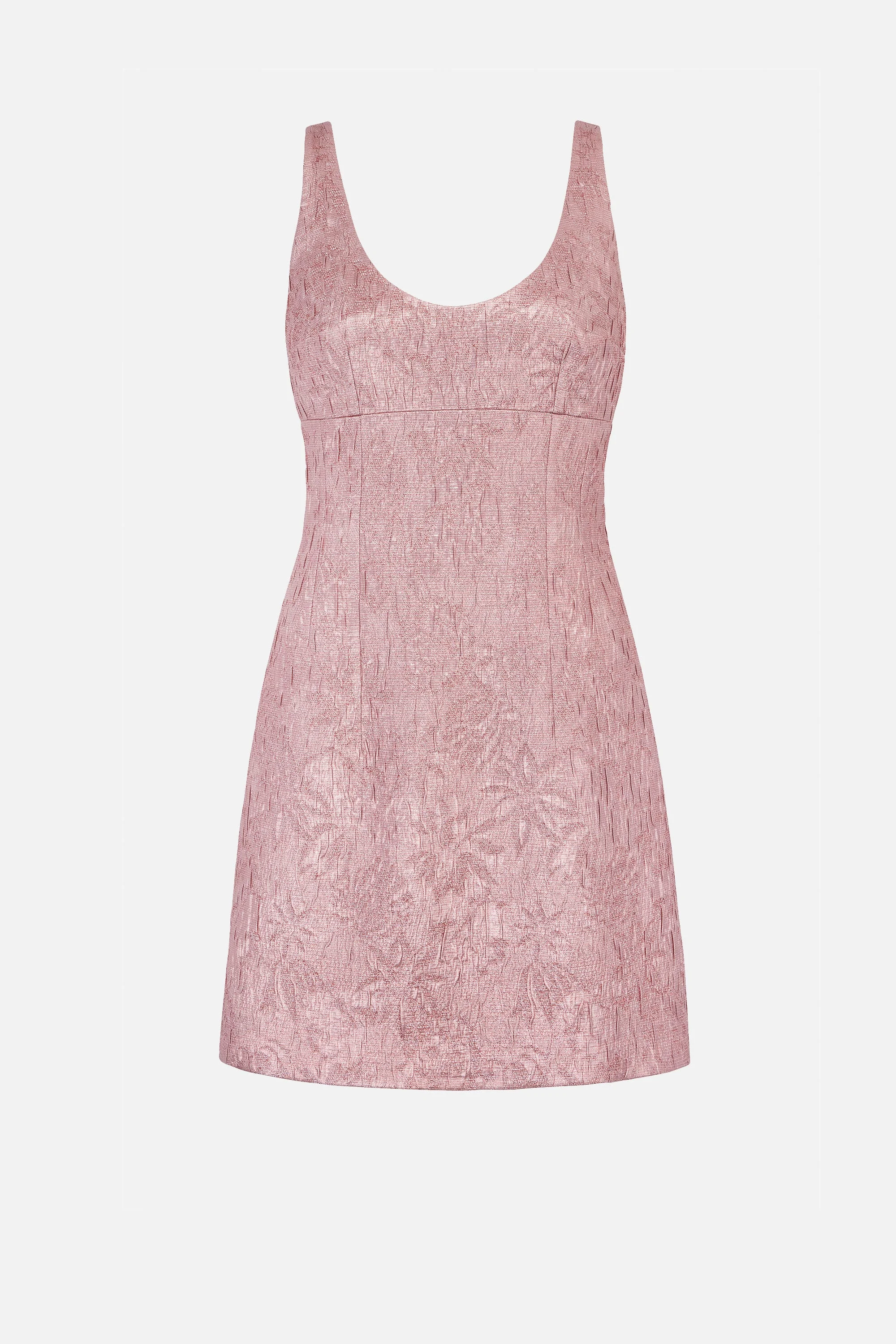 Einna Dress In Pink Metallic Cloque - 1