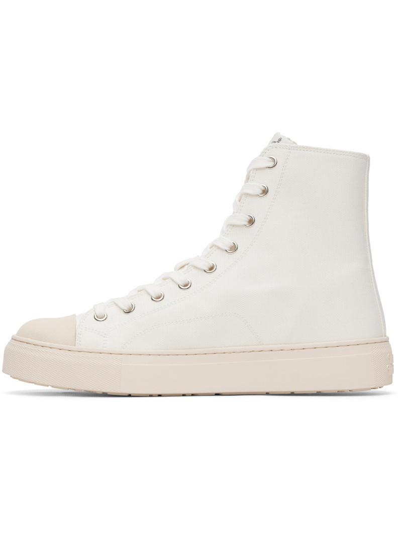 Vivienne Westwood White High Top Plimsoll Sneakers outlook
