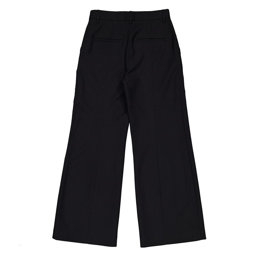 Burberry Wool Embroidered Logo Tailored Trousers - 6