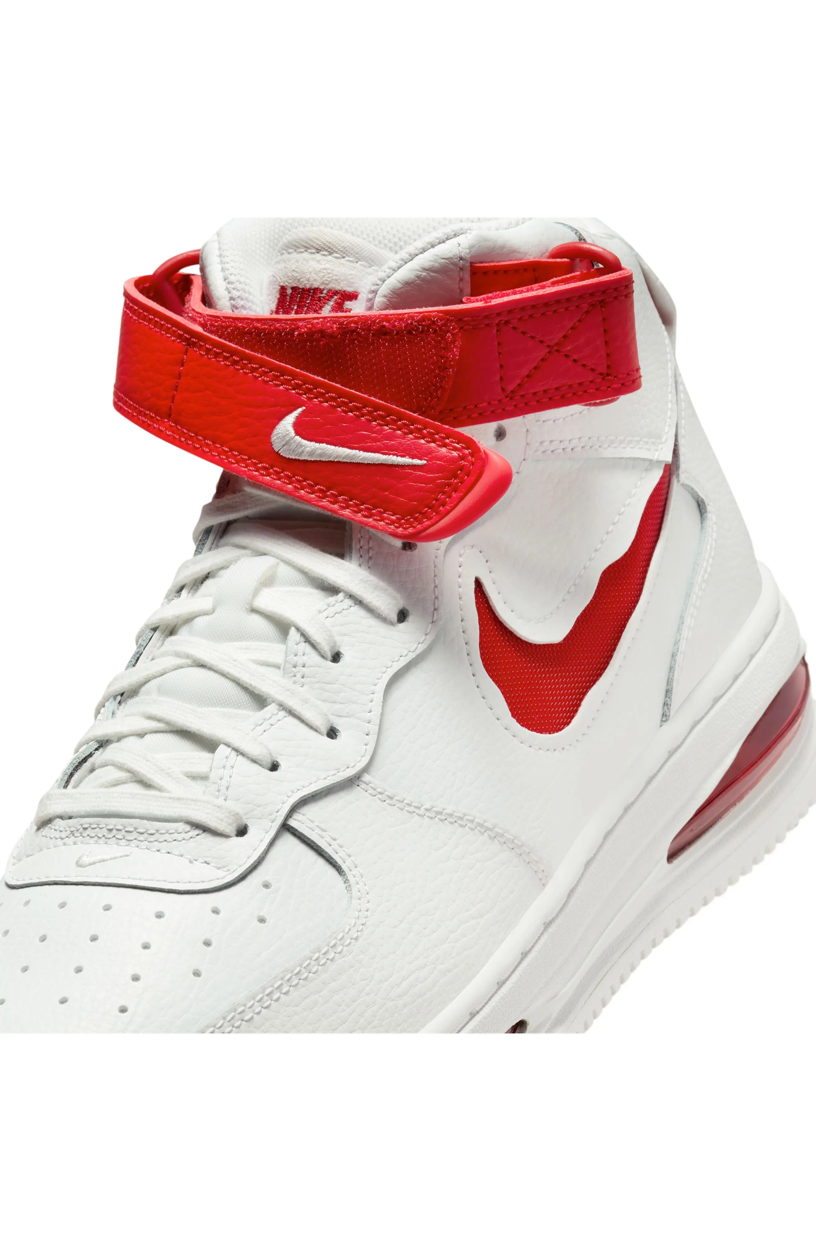 Air Force 1 Mid Remastered Sneaker in Summit White/University Red - 7