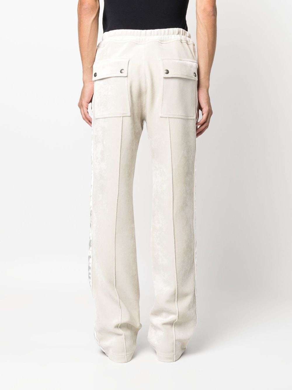 drawstring velour track pants - 4