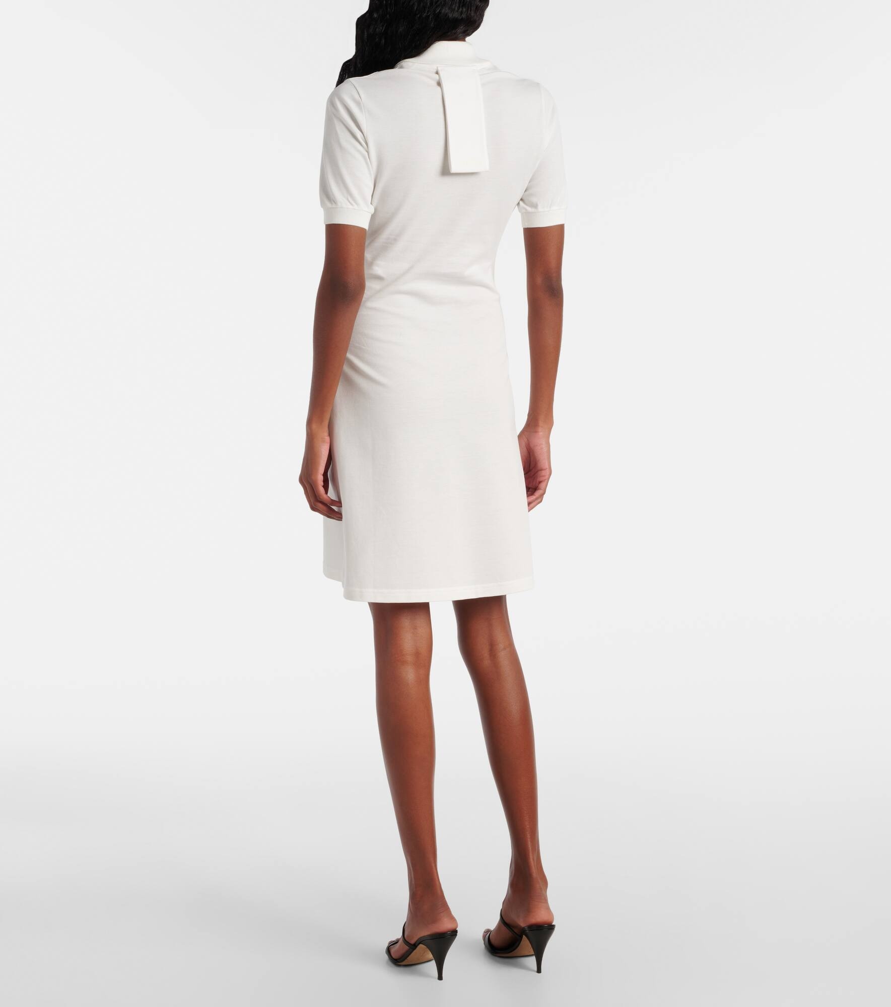 Cotton piqué polo dress - 3
