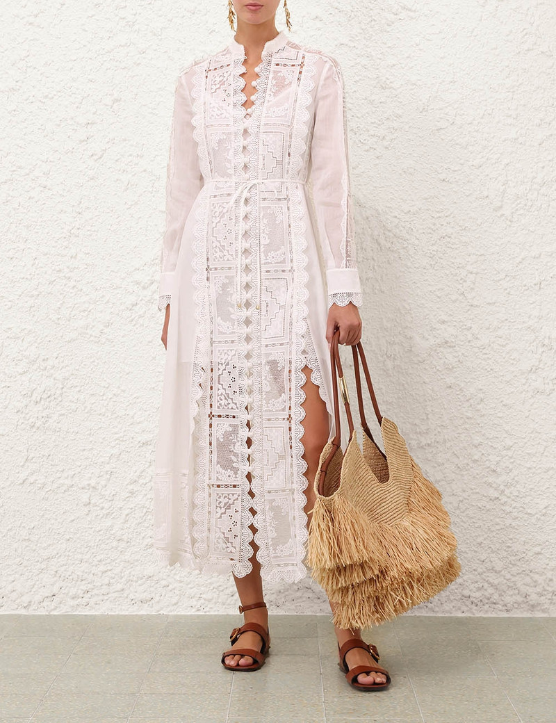 Zimmermann ASTER EMBROIDERED MIDI DRESS outlook