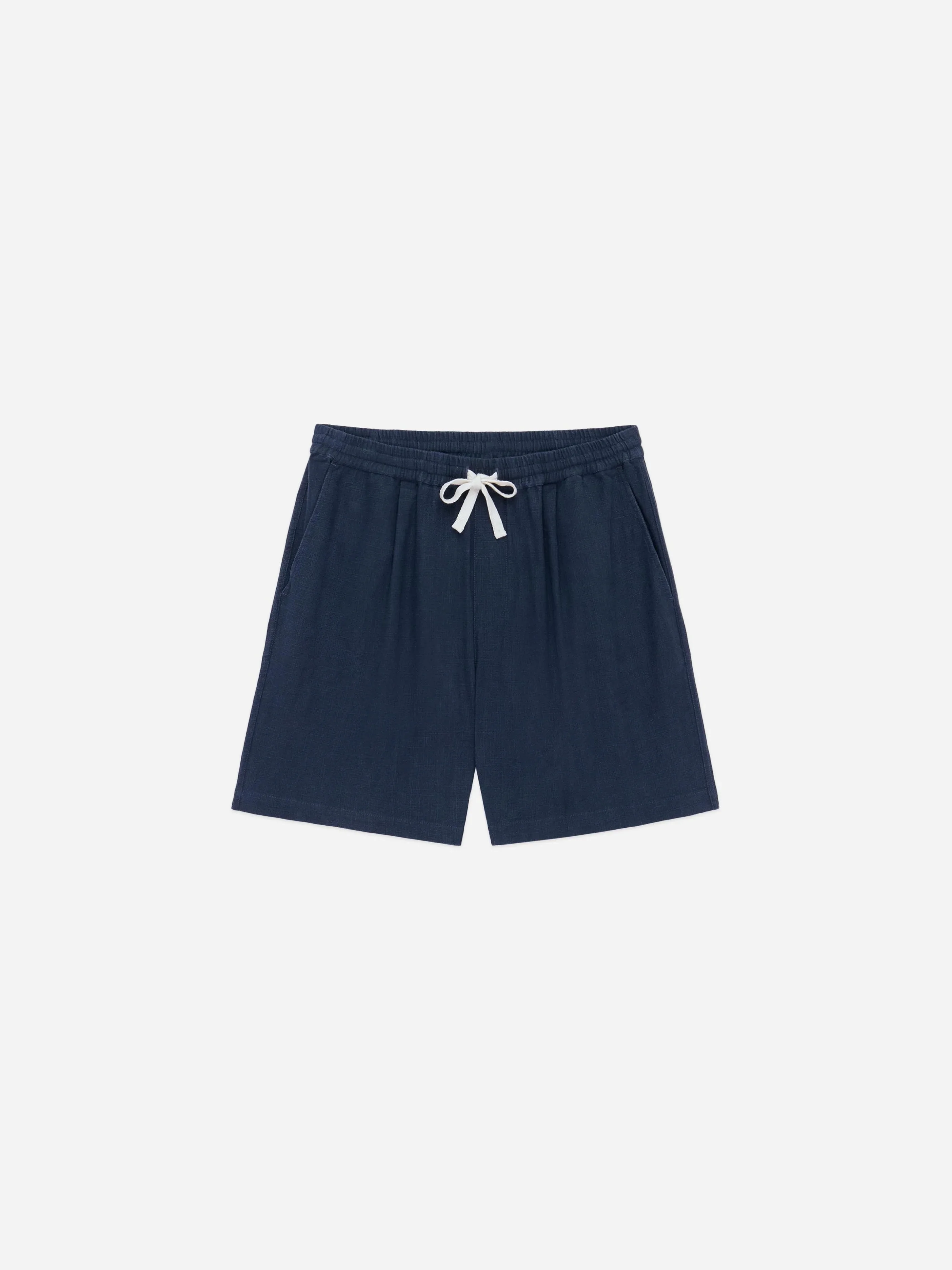 3SIXTEEN DRAWSTRING SHORT ~ NAVY LINEN - 1