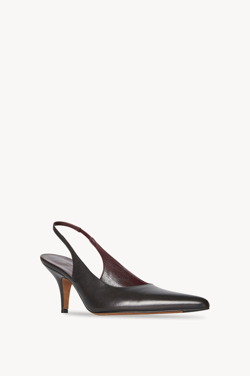 The Row Sling Point Heel in Leather outlook