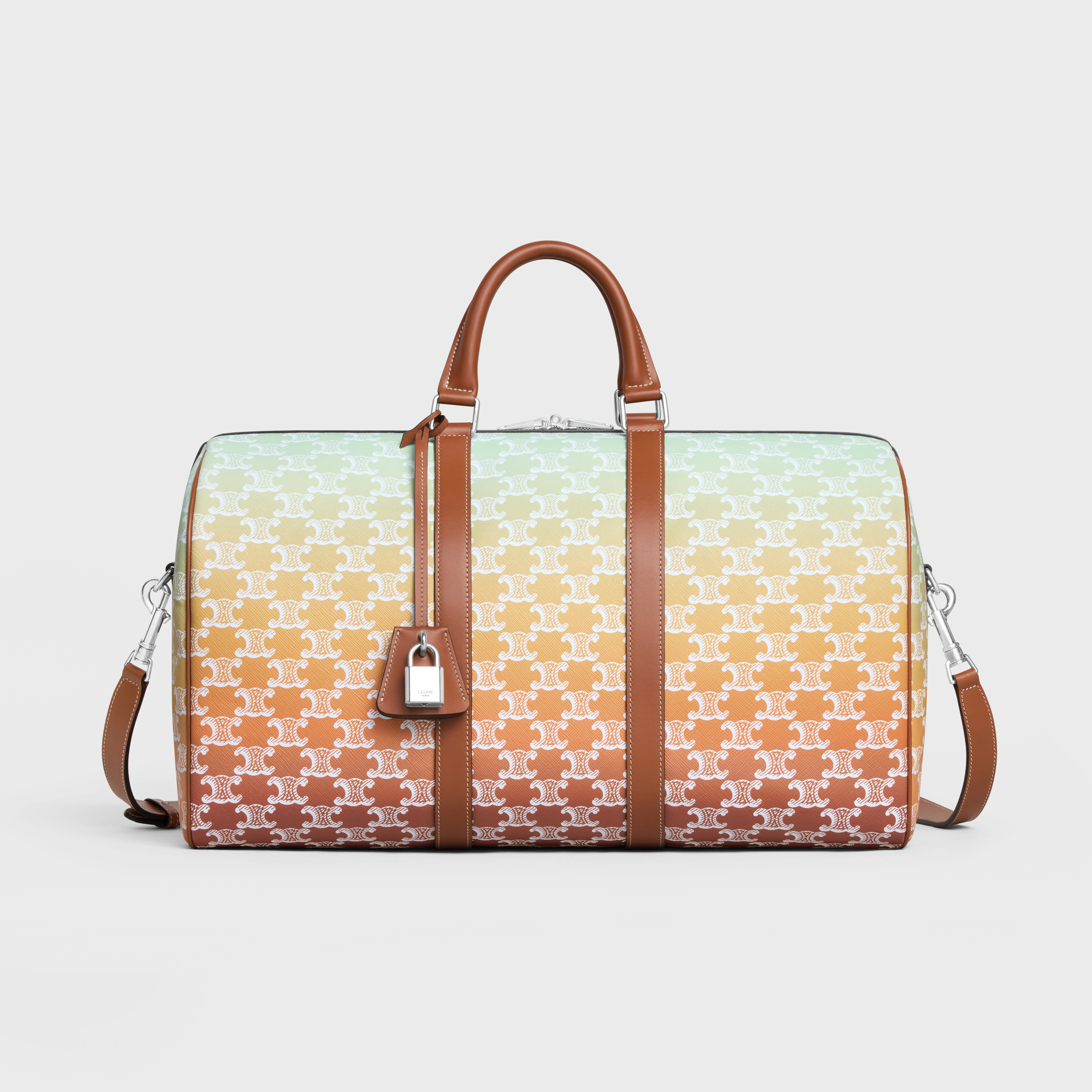CELINE Medium Travel Bag in TRIOMPHE CANVAS SUNSET AND