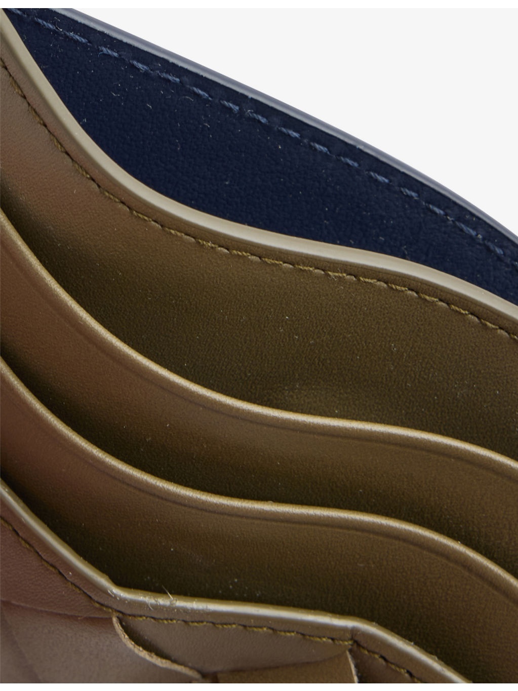 Intrecciato Dual-Tone Leather Card Holder - 4