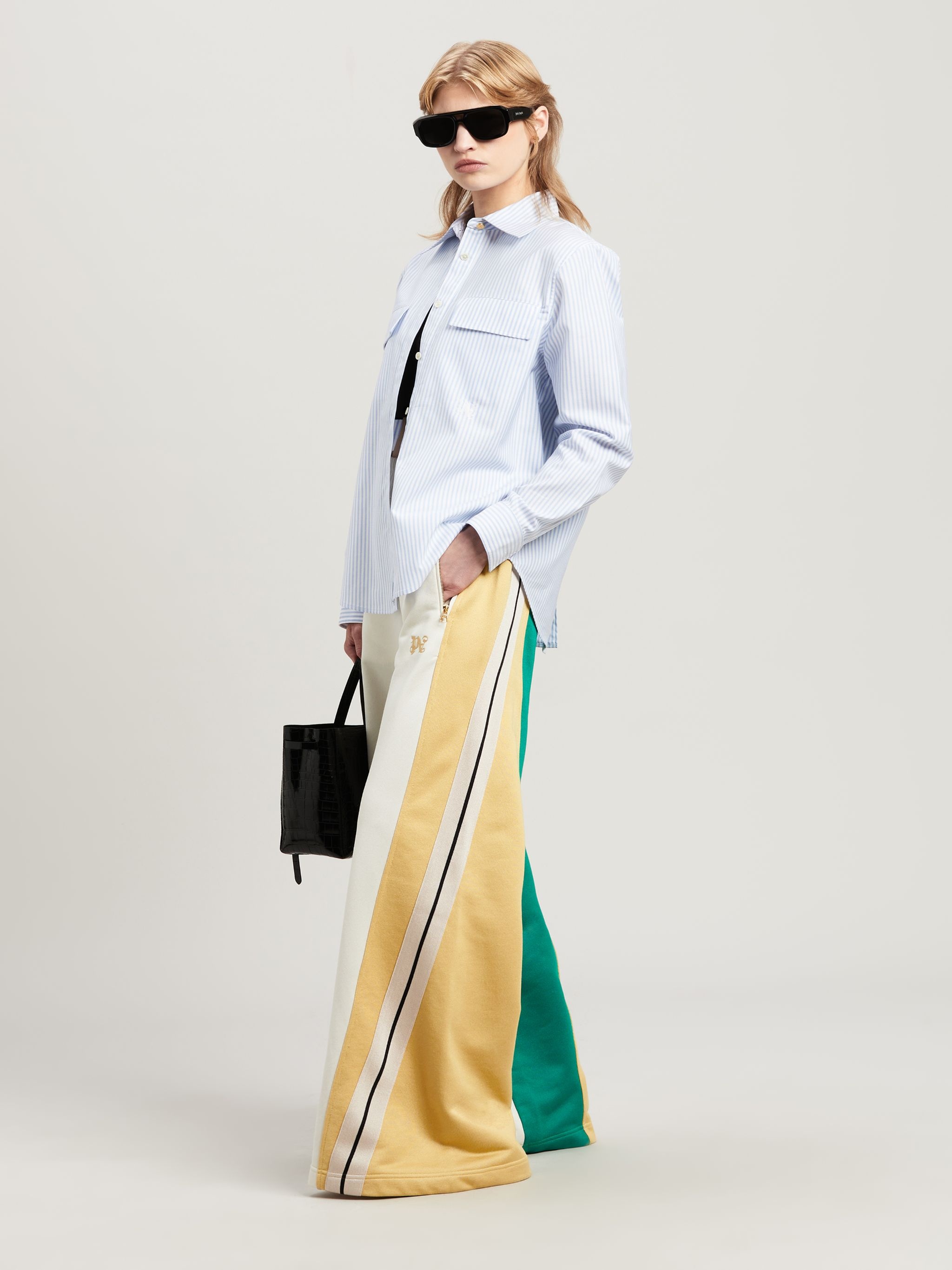 Monogram Colorblock Wide Track Pants - 2