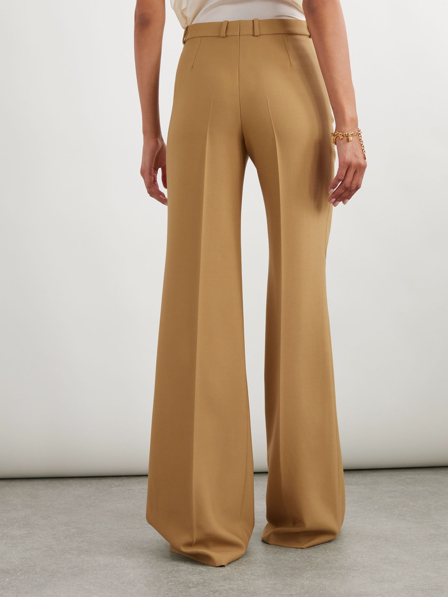 Wool straight-leg pants Light brown - 3