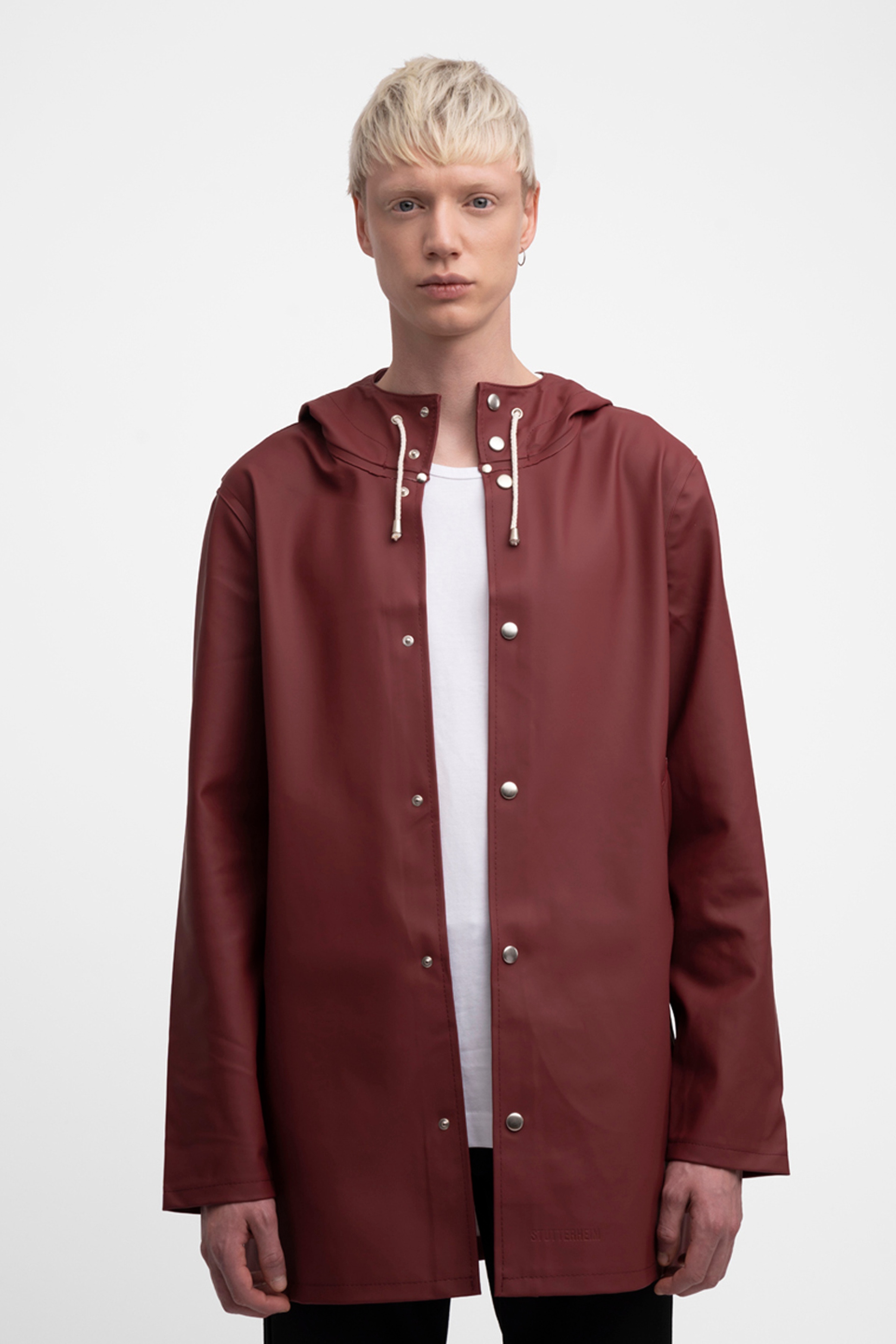 Stockholm Raincoat Burgundy - 7