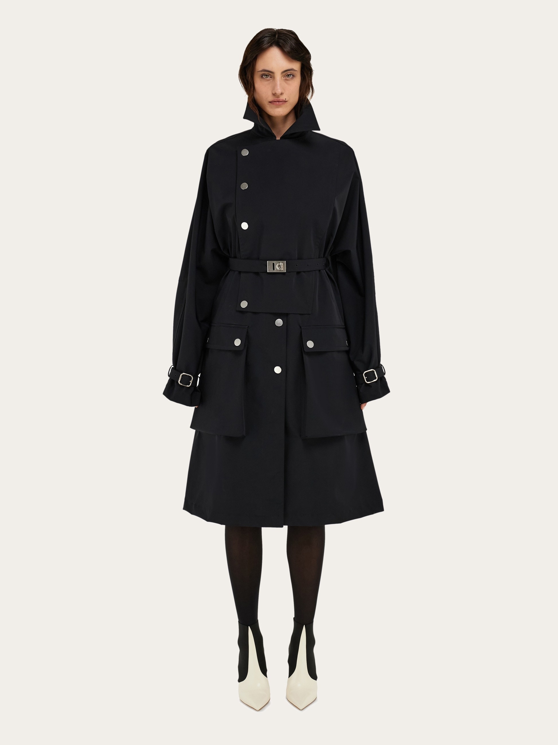 Double breasted coat with Hug buckle - 8