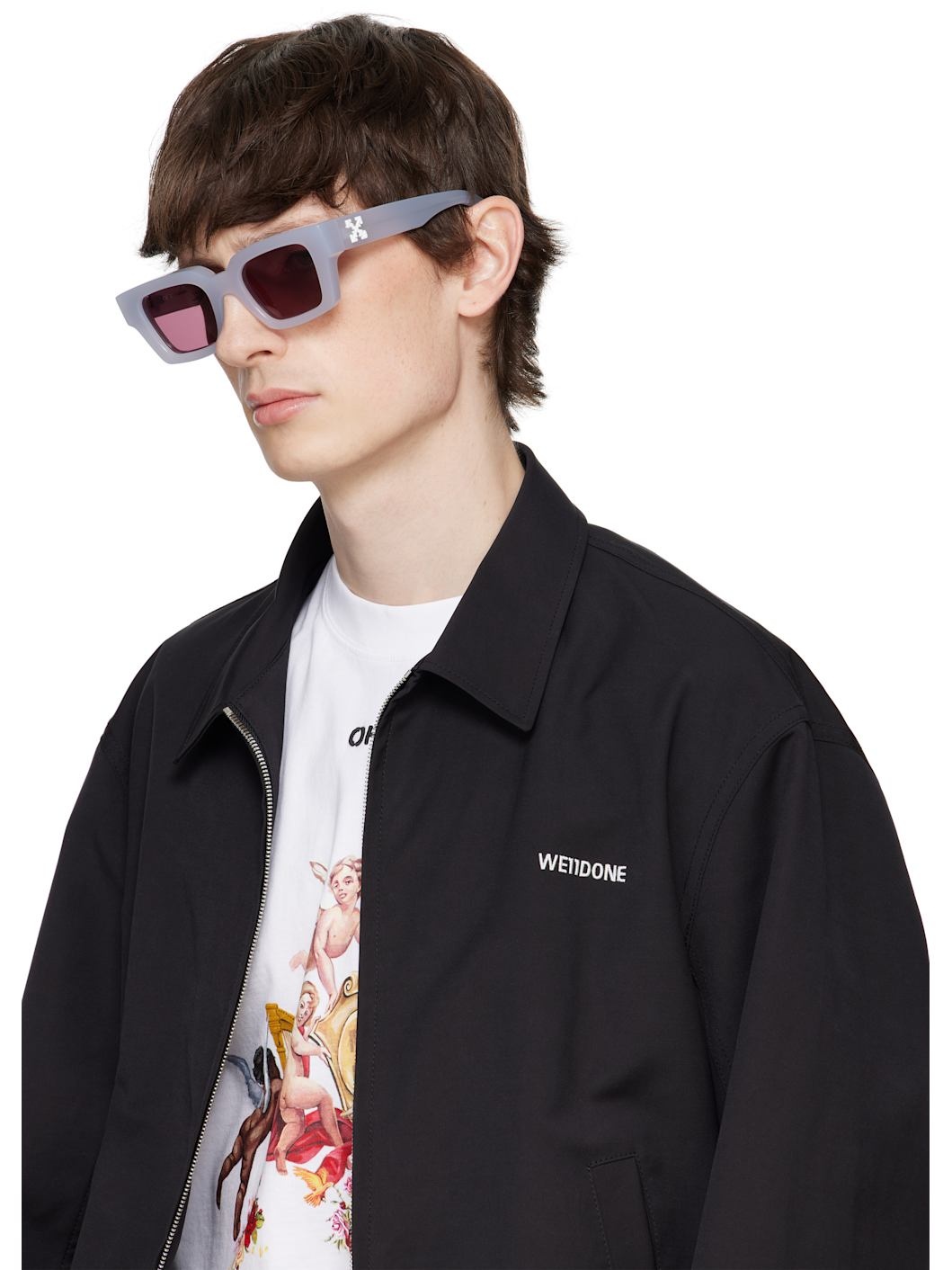 Gray & Burgundy Virgil Sunglasses - 4