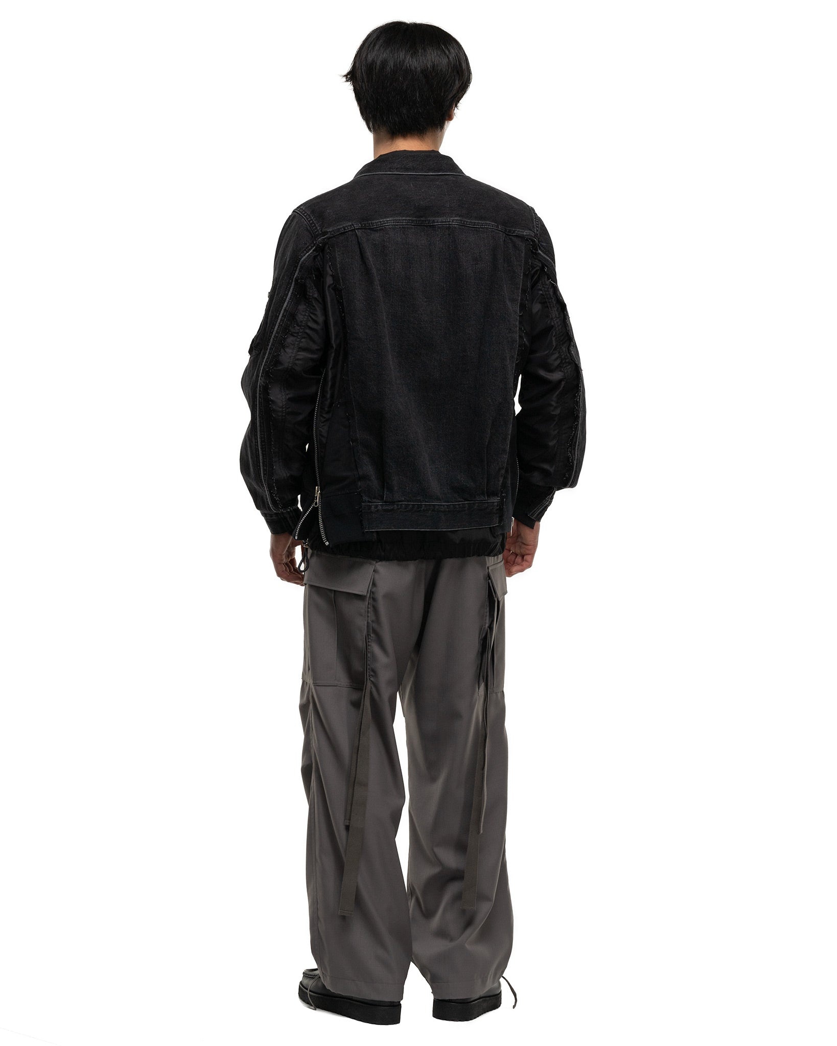 SACAI♡ Denim x Nylon Twill Jacket / BLACK 001 Levi's® X Sacai Men's Denim X Nylon Twill Reversible Blouson