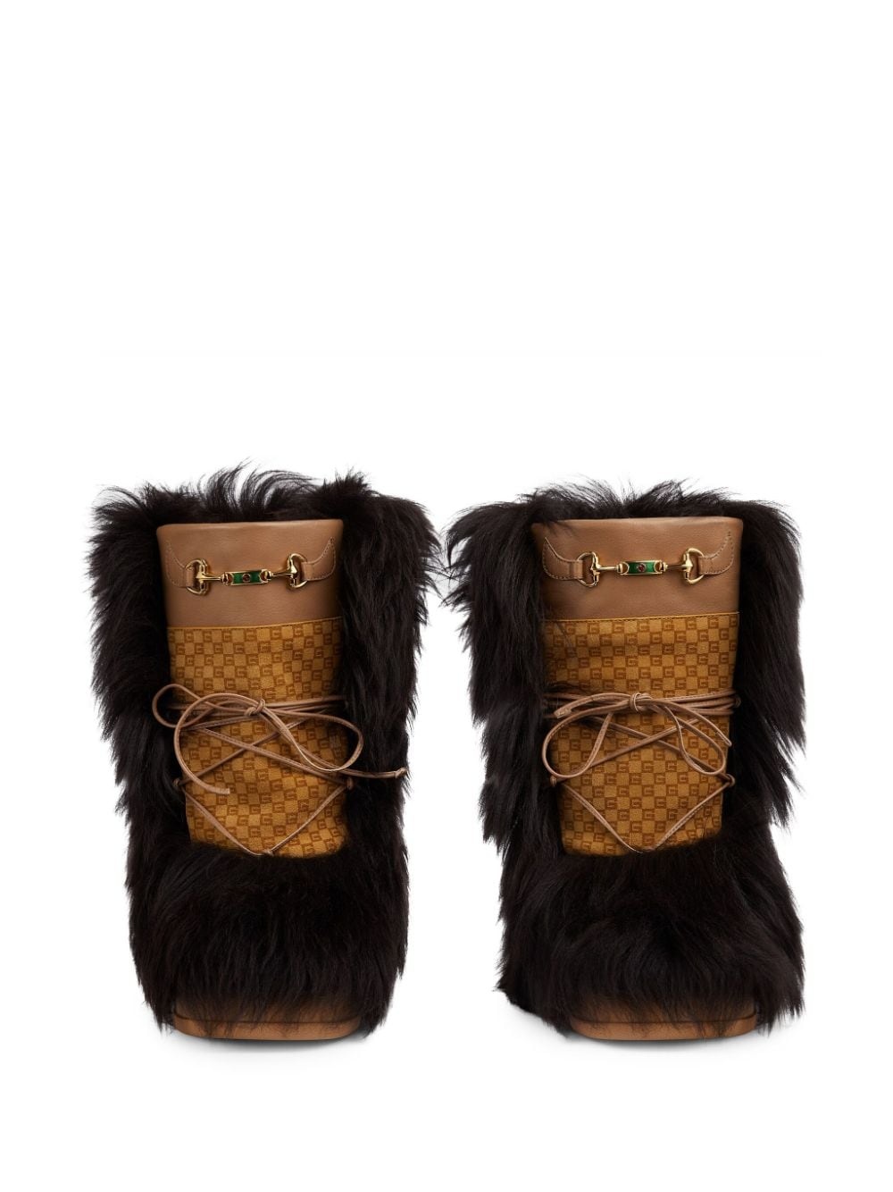 Square G-print shearling snow boots - 4