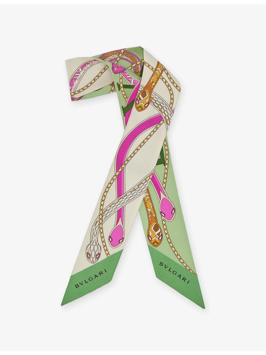 Serpenti 75 Mini Shelley Silk-Twill Scarf - 1
