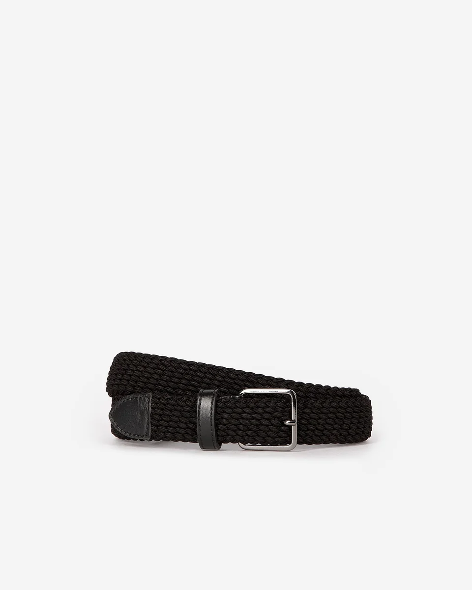BLACK BRAIDED BELT - 1