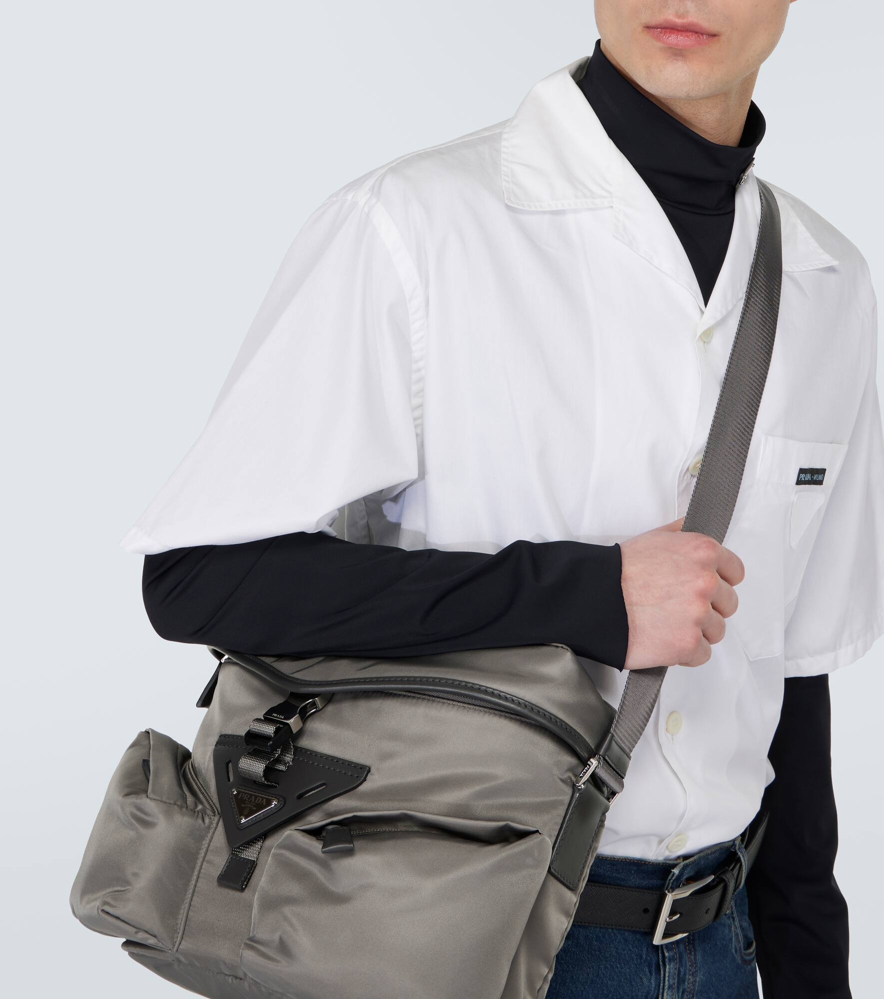 Re-Nylon leather-trimmed crossbody bag - 3