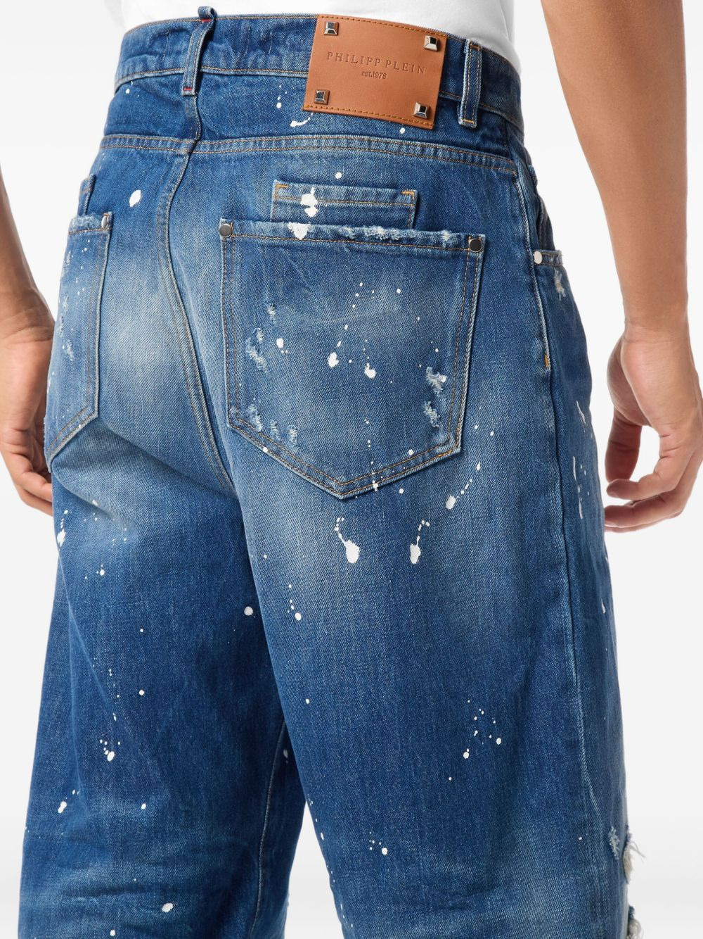 Beach Boy Fit paint-splatter distressed jeans - 4