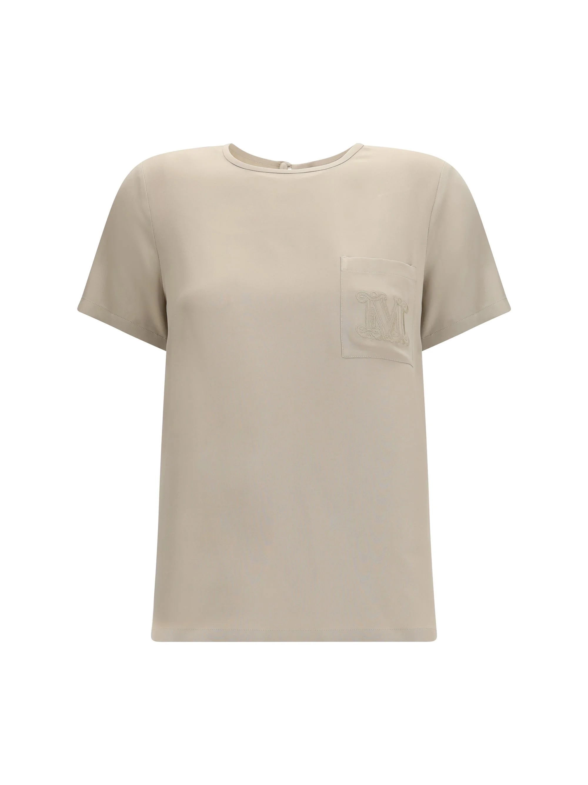 Max Mara Pagano Silk T-shirt Roccia - 1