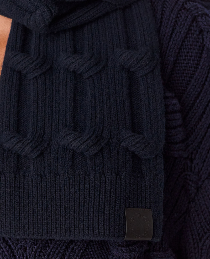 Stella McCartney Falabella Cable-Knit Scarf outlook