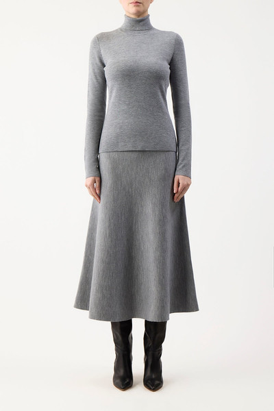 GABRIELA HEARST Freddie Skirt in  Heather Grey Cashmere Wool outlook