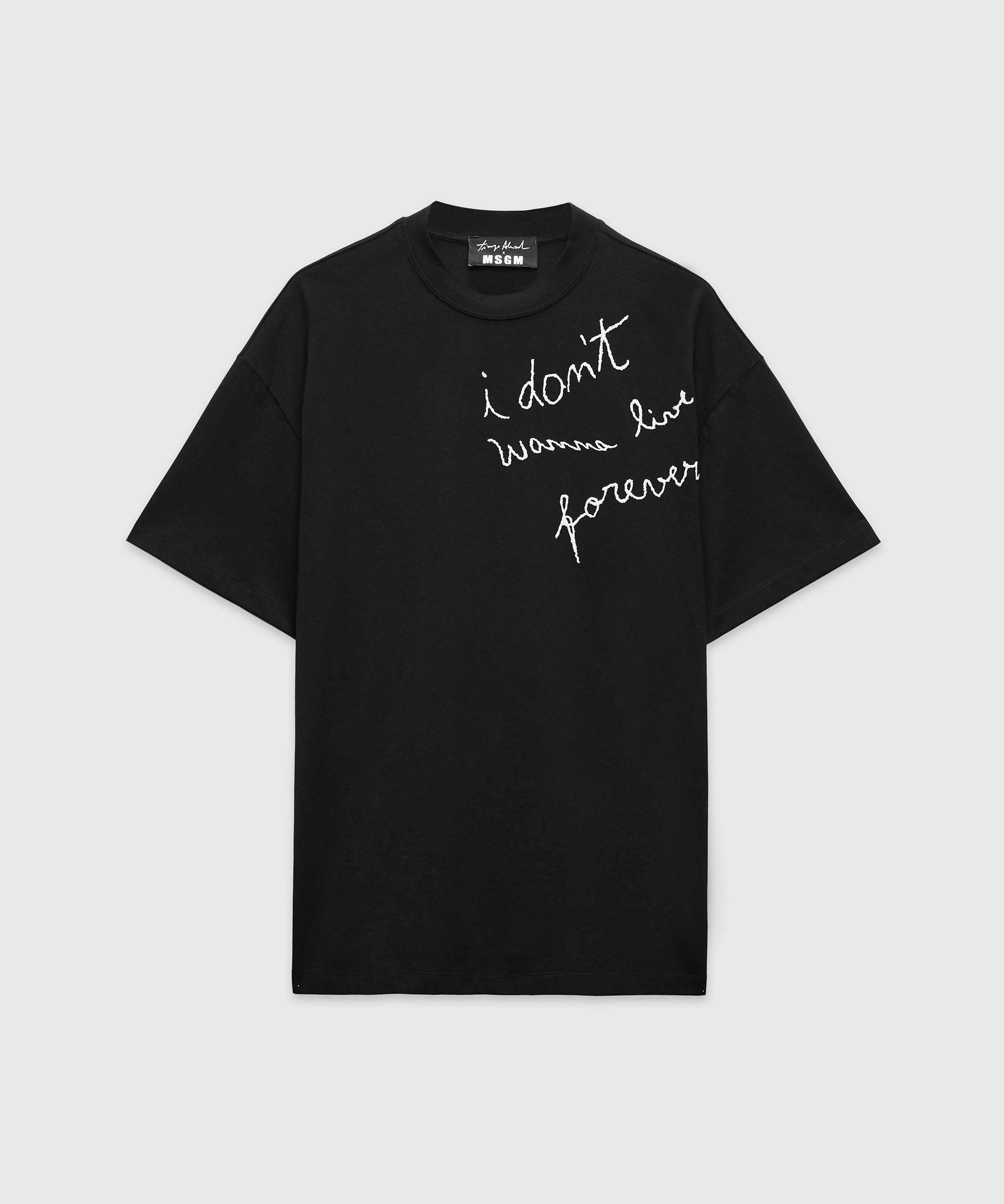 T-shirt with "I don't wanna live forever" quote - 1