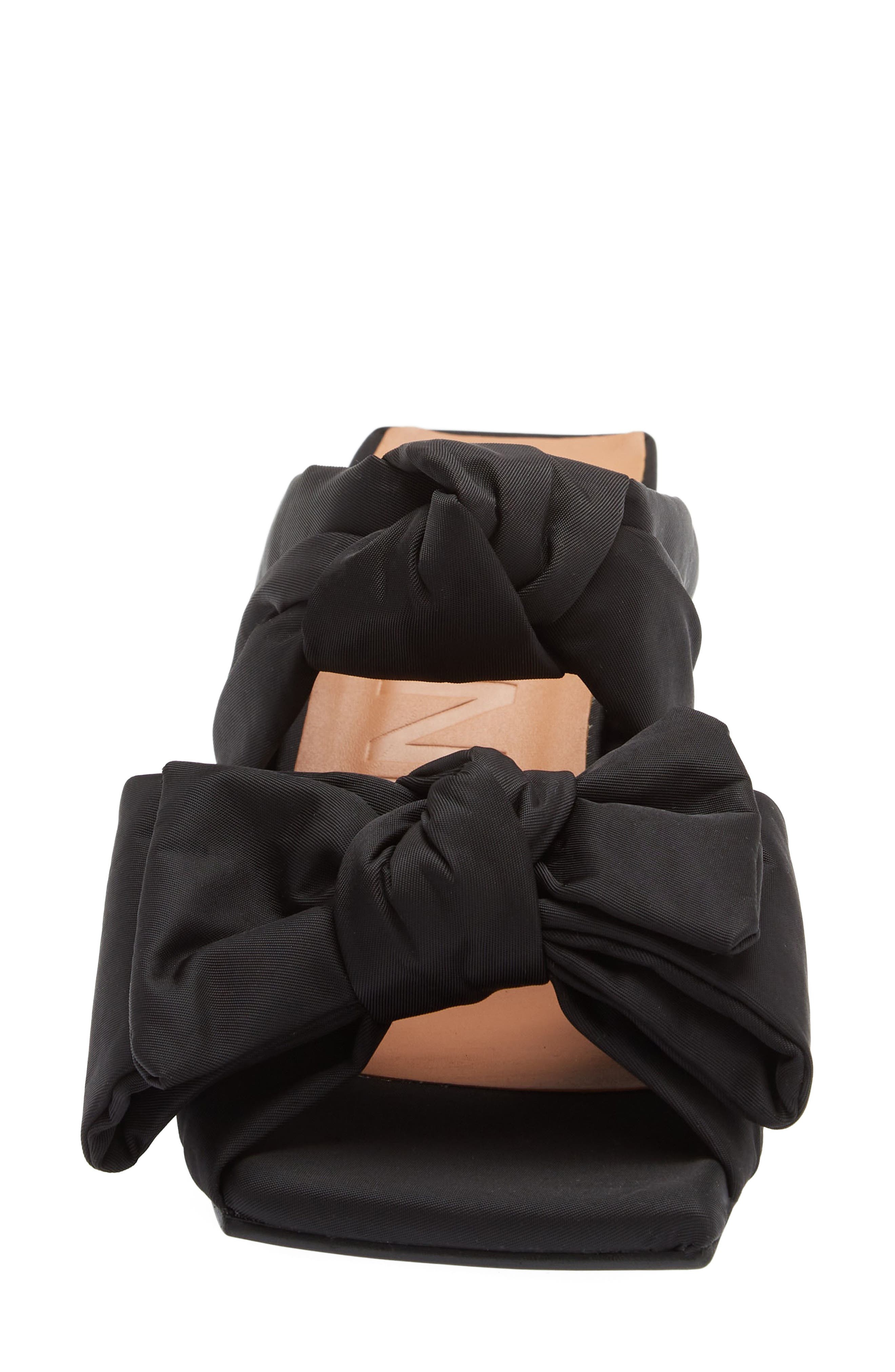 Ganni Soft Bow Kitten Heel Sandal in Black at Nordstrom - 4