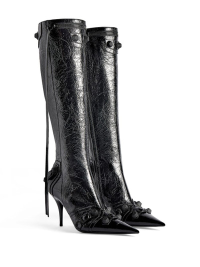 BALENCIAGA Cagole 90mm leather boots outlook