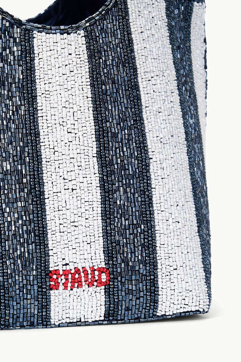 STAUD COTE BEADED BAG BRETON STRIPE 4