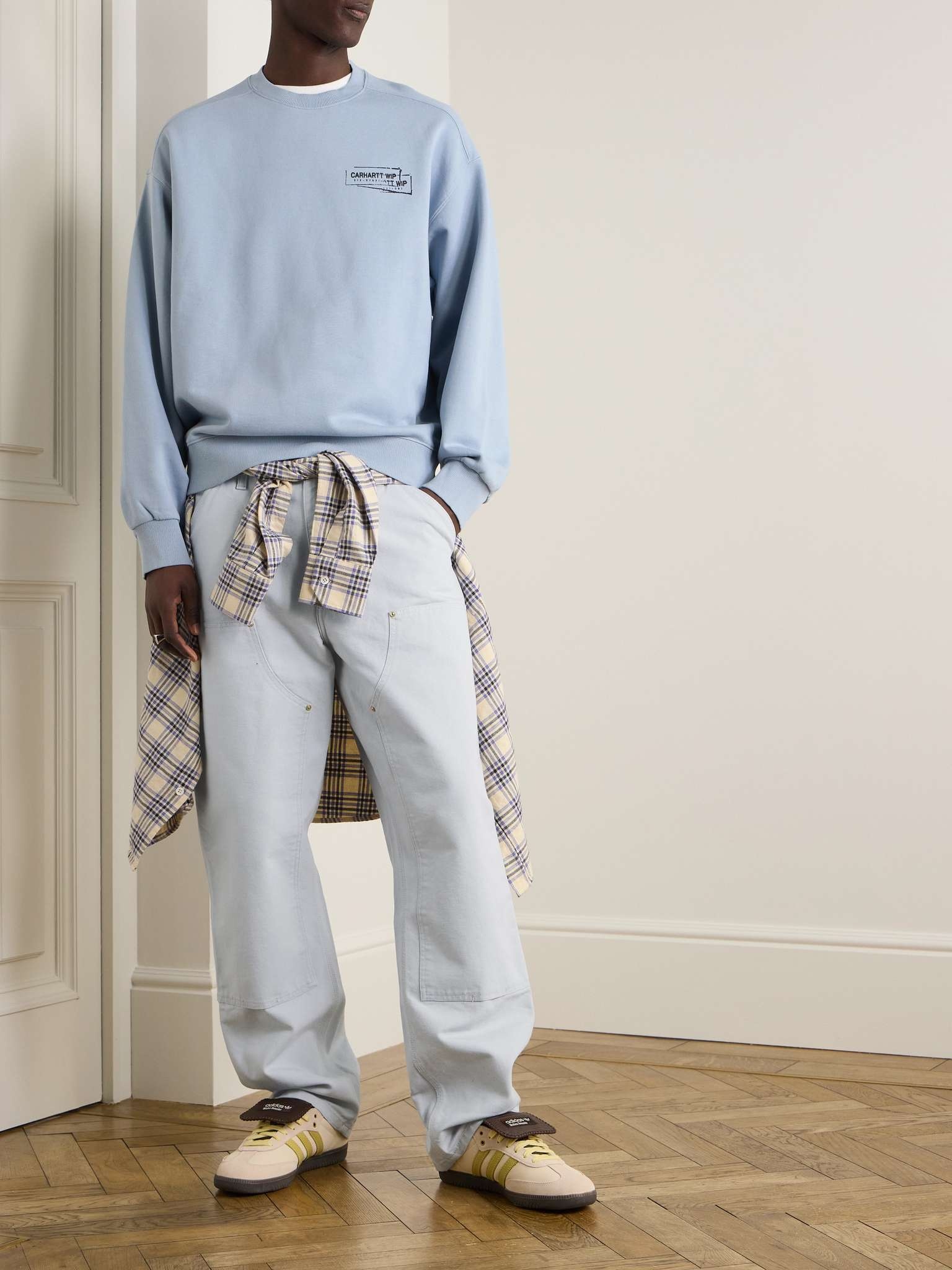 Double Knee Straight-Leg Cotton-Canvas Carpenter Trousers - 2