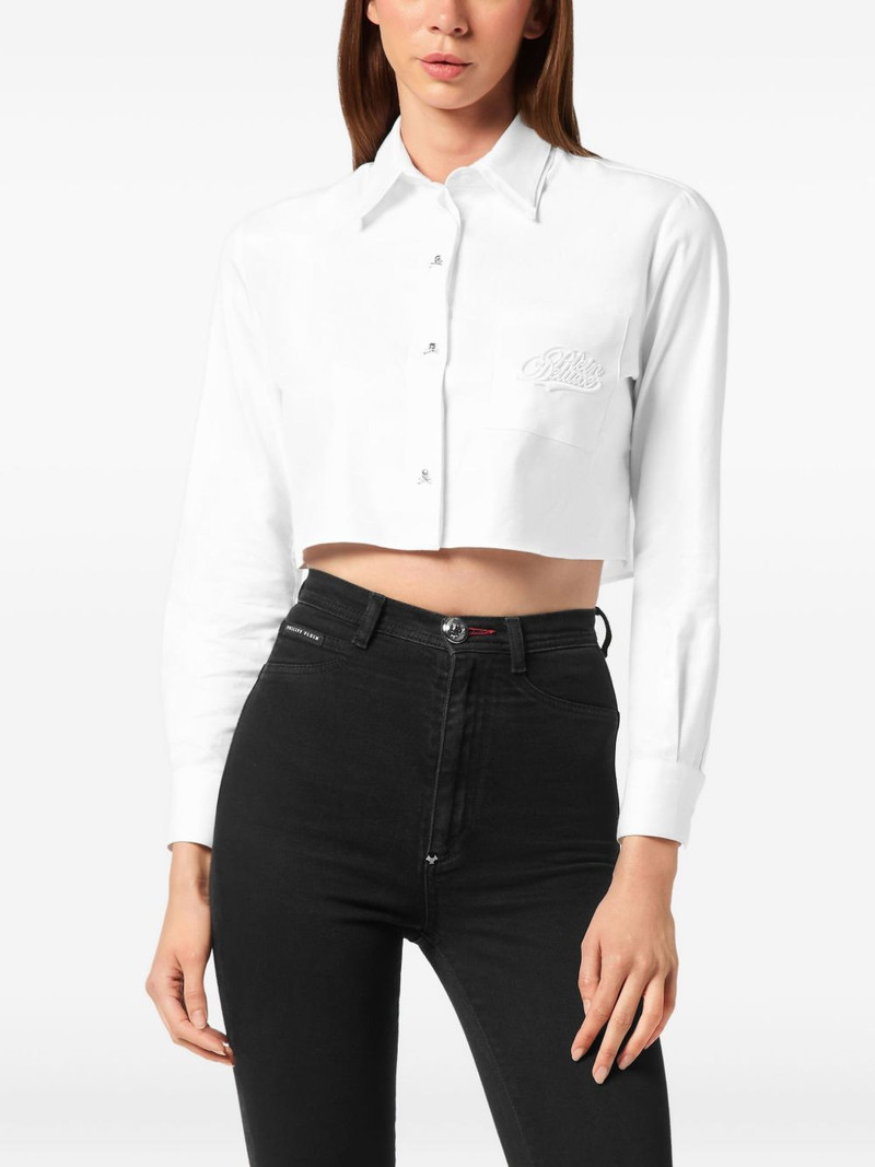 PHILIPP PLEIN cropped shirt outlook
