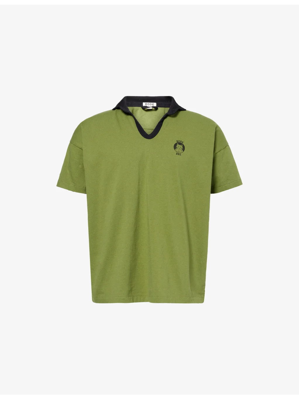 Cat Graphic Cotton Polo Shirt - 1